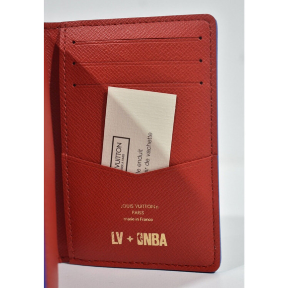 Louis Vuitton NBA Brown Monogram Canvas Red Logo Patch Pocket Organizer Wallet - Picture 7 of 8